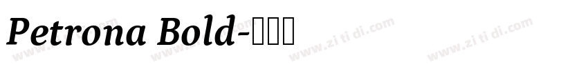 Petrona Bold字体转换